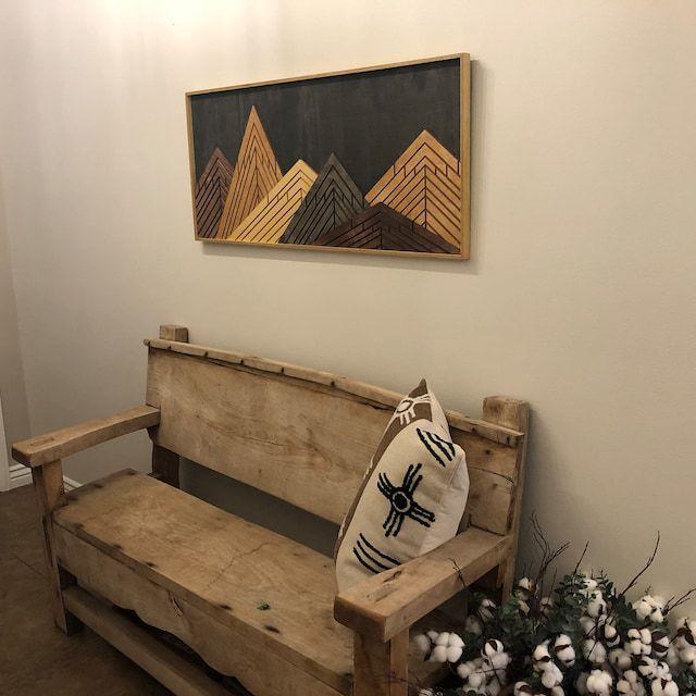 轻奢现代木雕壁画酒店客厅玄关立体装饰画山木墙壁艺术办公室装饰