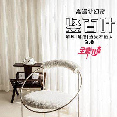 梦幻竖百叶纱帘窗帘透光不透人客厅阳台白纱2024款纱帘飘窗窗纱帘