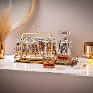 欧式 水晶玻璃杯家用酒樽烈酒杯洋酒杯 古典水晶威士忌酒杯酒具套装