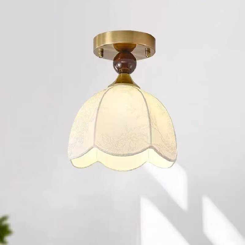 中古风过道灯法式复古简约玄关走廊入户吸顶灯衣帽间阳台实木布艺,家装灯饰光源,智能吸顶灯,淘宝优惠券,粉丝福利购,淘宝优惠卷