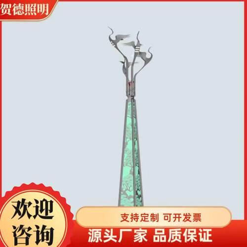 现代中式仙鹤造型LED景观灯户外园林城市亮化工程照明景观灯