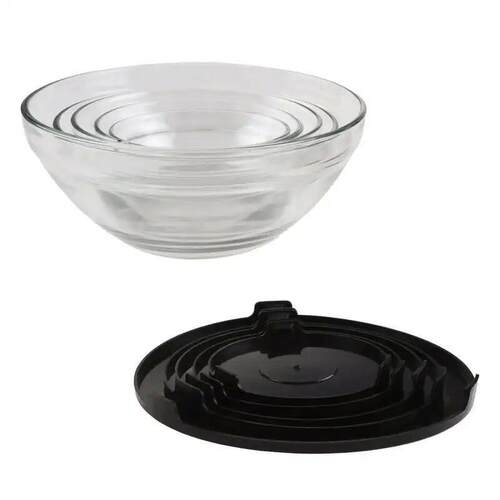 Glass Food Storage Containers with Snap Lids 10 Pieces Set b