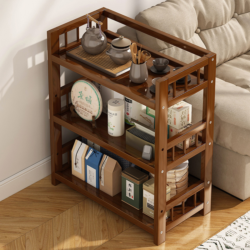 置物架多层收纳架茶水茶具多功能落地零食杯子水杯推车小茶几架子