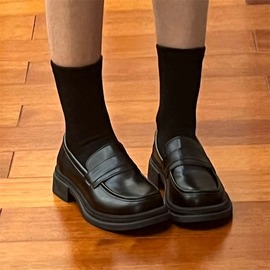 大码女鞋41一43日系小皮鞋，女英伦风学生单鞋，韩版百搭厚底jk制服鞋