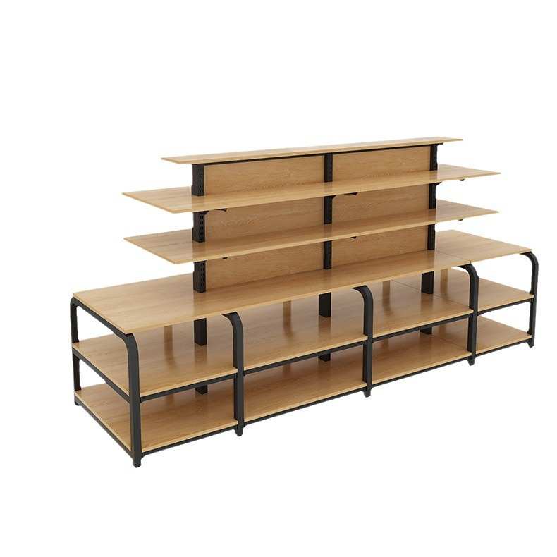 文创文具店货架超市便利店钢木货柜中岛摆台饰品百货店货架展示架