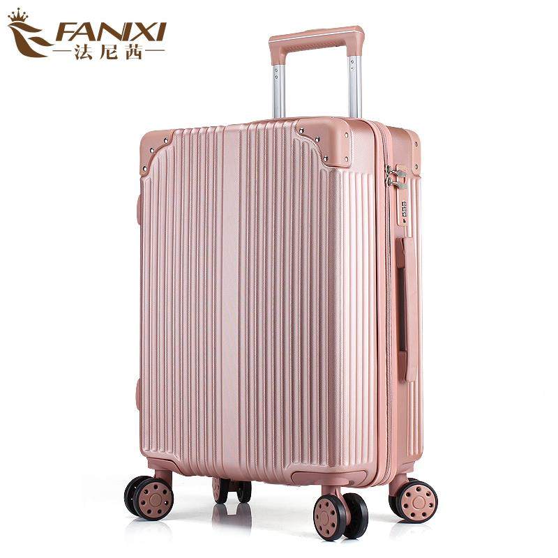 高档法尼茜李箱20万向轮子母拉行箱女旅行箱男包登机箱密杆码箱拖