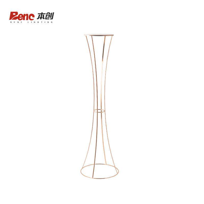 婚庆铁艺花架婚礼布置金色路引餐桌装饰花简约展示架场地摆件