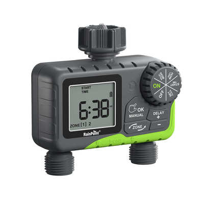 Rainpoint 双路灌溉 智能定时控制器 自动浇花水器 院子草坪