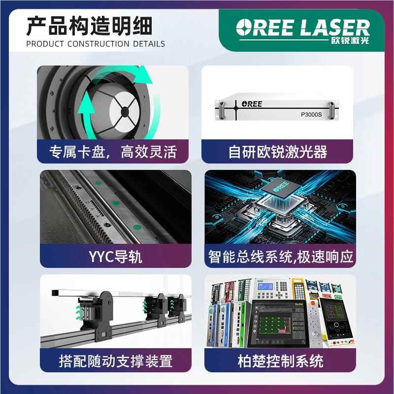 锐激光欧管光切割机金属管材切割机3000小W小管NAI专激用激光切管