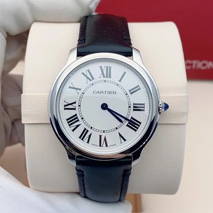 正品 98新CARTIER卡地亚36mm伦敦系列全精钢石英女表腕表WSRN0031