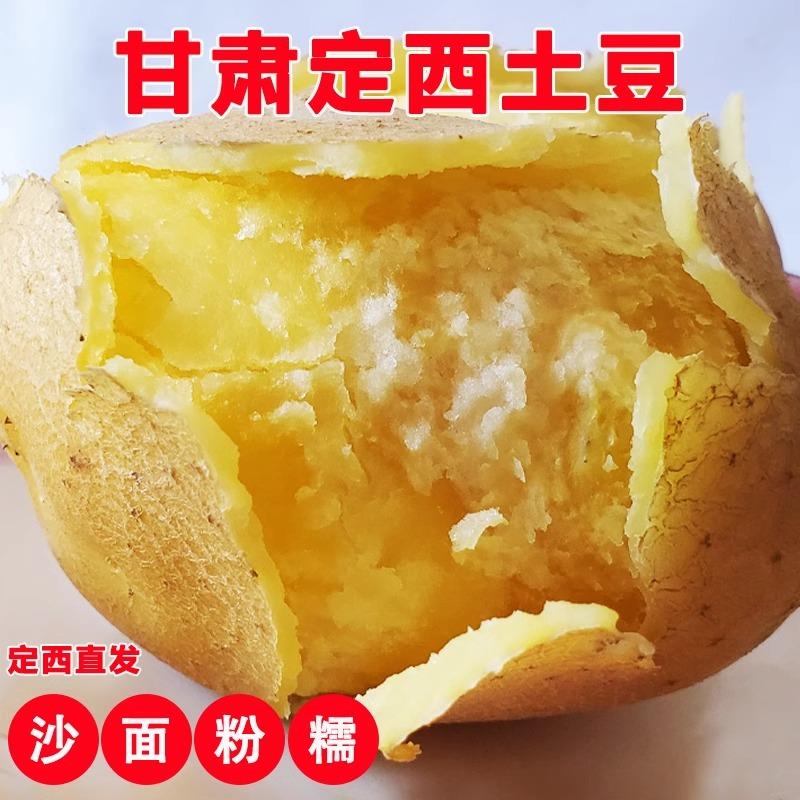 甘肃定西土豆9斤包邮2024新鲜现挖黄心沙面马铃薯整箱农家自种3