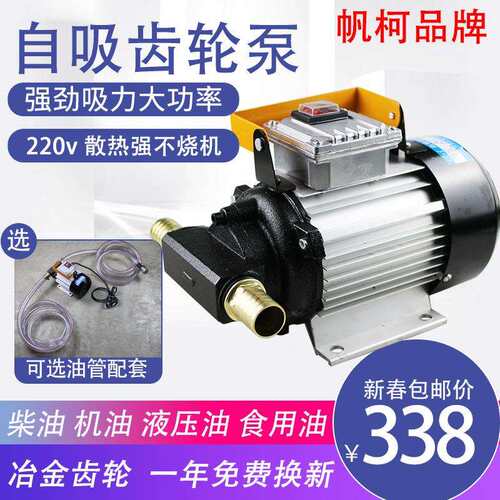 大量采购自吸齿轮机油泵电动手提大功率220v柴油液压油高粘度抽油