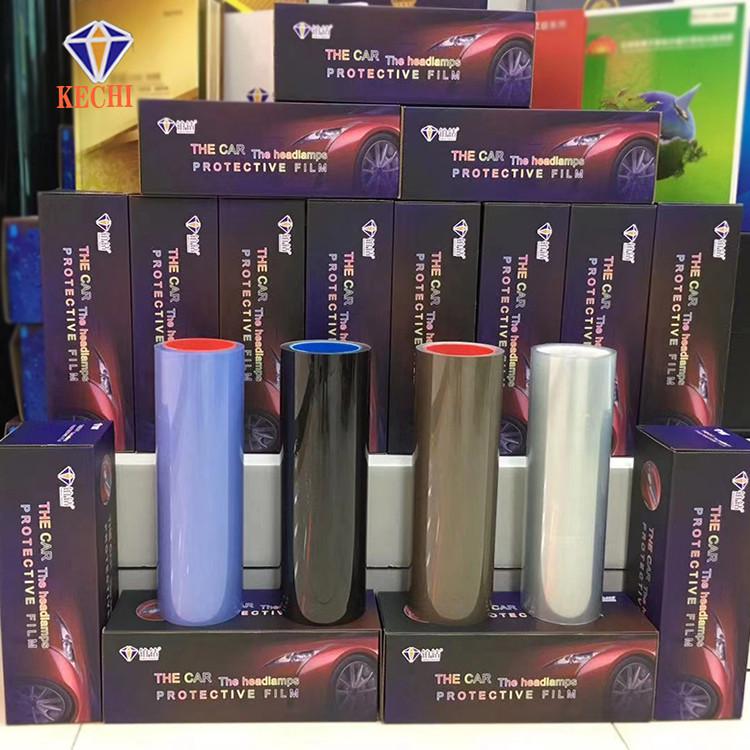 整卷铂钻TPU熏黑大灯膜TPH尾灯改色透明修复保护防刮PVC汽车贴膜