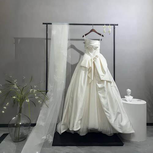 黑色带板婚纱店展示架挂婚纱架子落地礼服货架秀禾挂衣架头纱挂杆