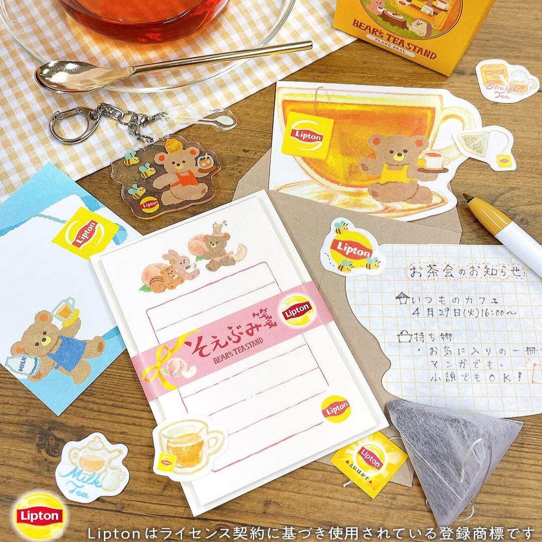 【现货】日本古川纸工lipton立顿联名限定便签本 盒装贴纸 钥匙扣