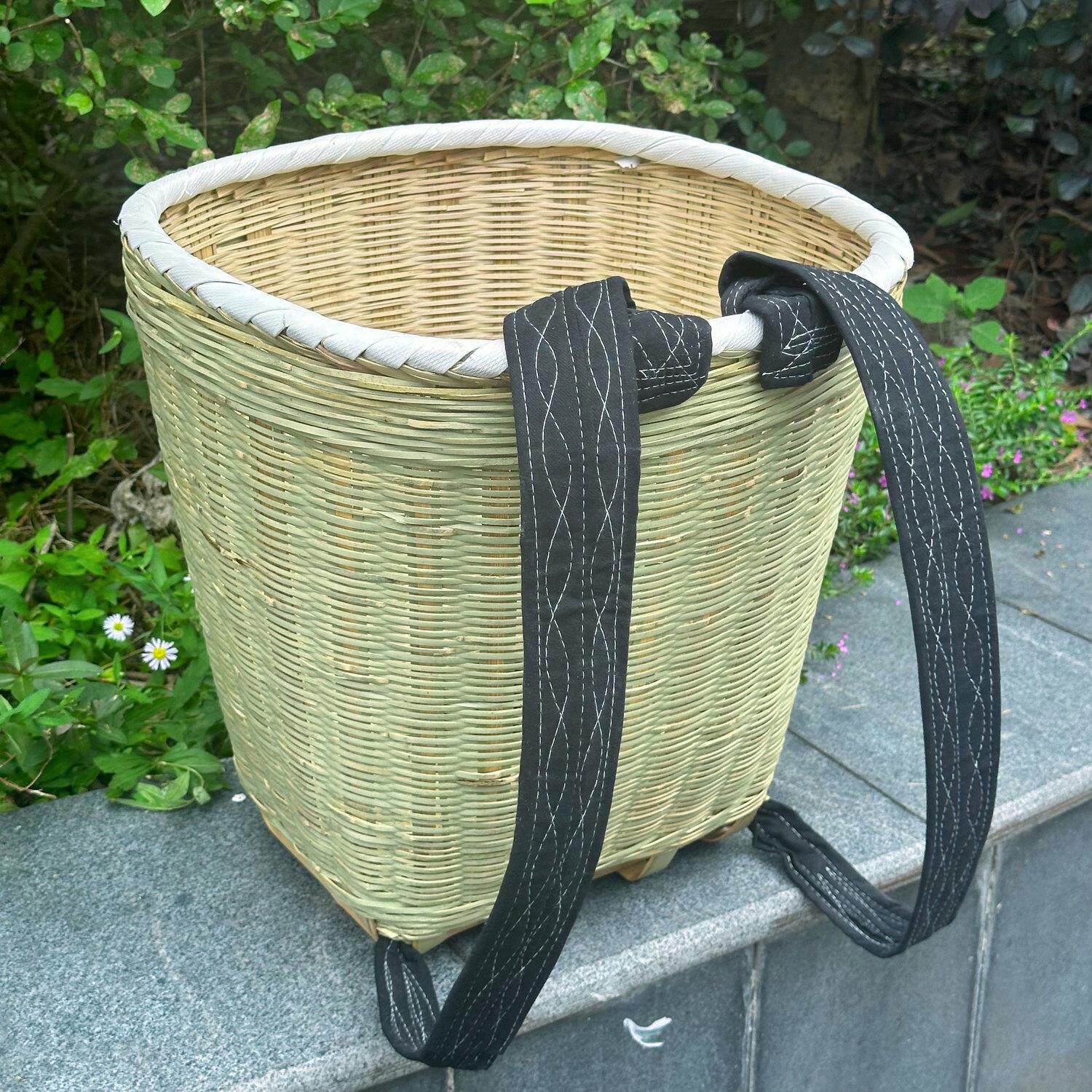 【白边竹篮】手工竹编四川杂货铺购物纯手工竹篮舞蹈道具家用