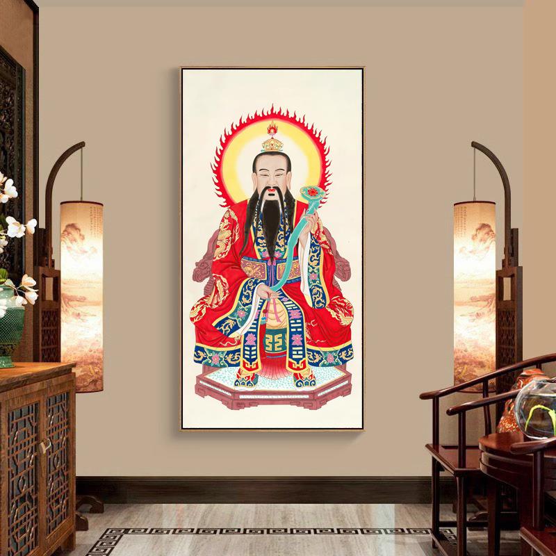 三祖清师画像挂廊画客厅JGG中画过道走墙面装饰画书房供堂奉墙画