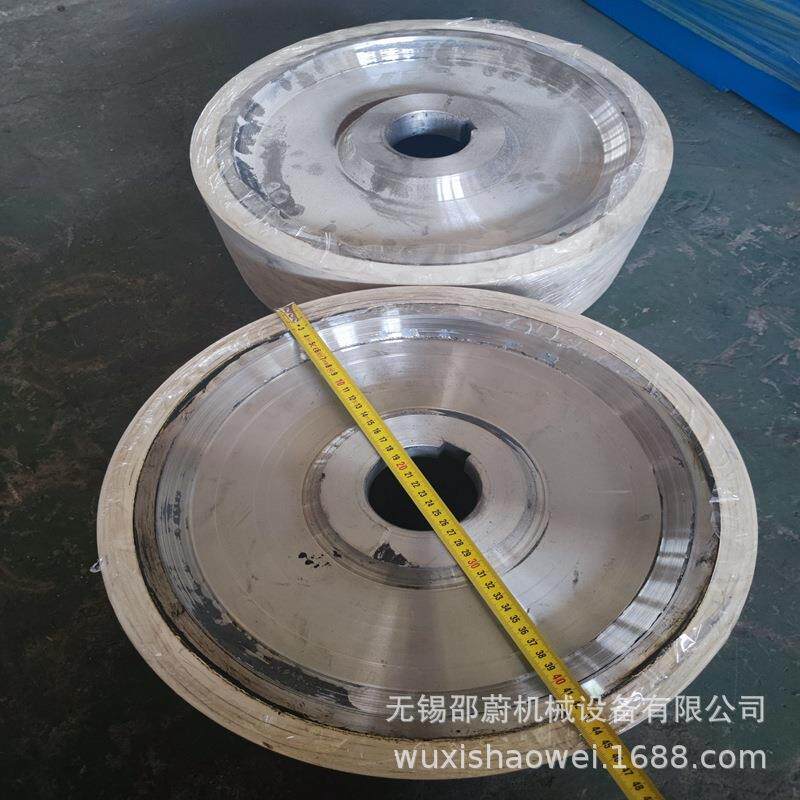 耐酸碱耐腐蚀橡胶轮工业脚轮配件刮泥机行走轮滚轮架橡胶轮配件