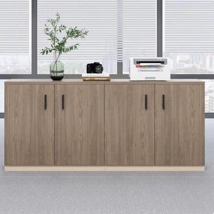 矮柜文件柜带锁木质资料收纳柜简约现代办公室隔断档案花槽柜边柜