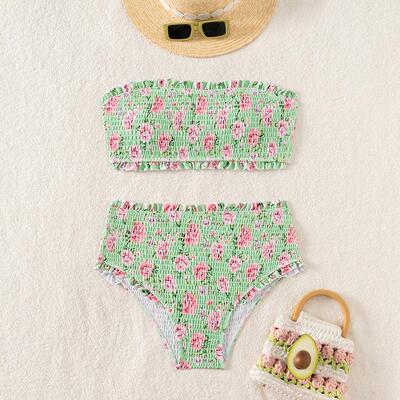 Swimsuit Bikini Womens Sexy Halter Floral Print Set,