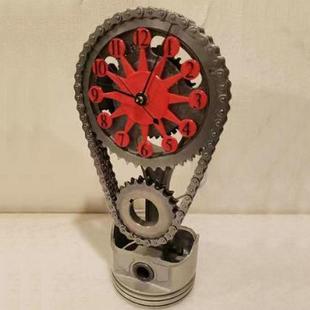 跨境欧美座钟个性 创意复古链条齿轮时钟摆件工艺品