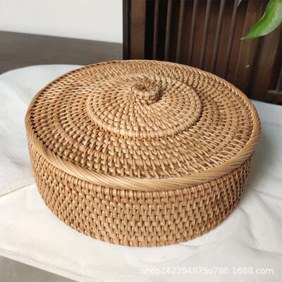 越编南茶手工藤面包发酵篮糖圆果RHW零食盒具储物收纳筐客厅形水