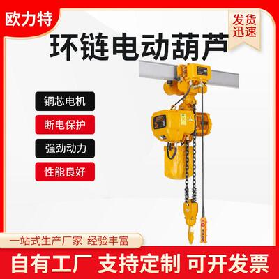 鬼头环链电动葫芦倒链挂钩式起重运行式起吊工具环链电动葫芦