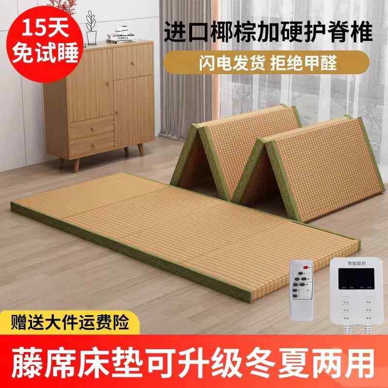 新款日式榻米垫子折叠床垫垫地铺睡垫地垫尺打寸炕子硬垫椰TSI榻