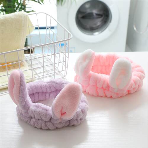 Cute 3D Bunny Ears Face Washing Hair Band Korean Style Headb