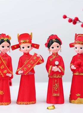 直销新款中式婚礼新郎新娘系列结婚摆件天长地久手办小夜灯送伴手