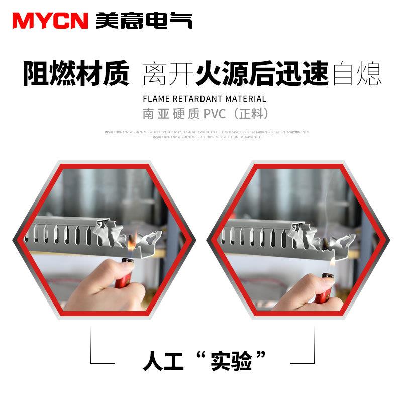 环P塑VC阻燃行线槽多装规格美化饰藏线齿形走线槽保料配IJZ线槽