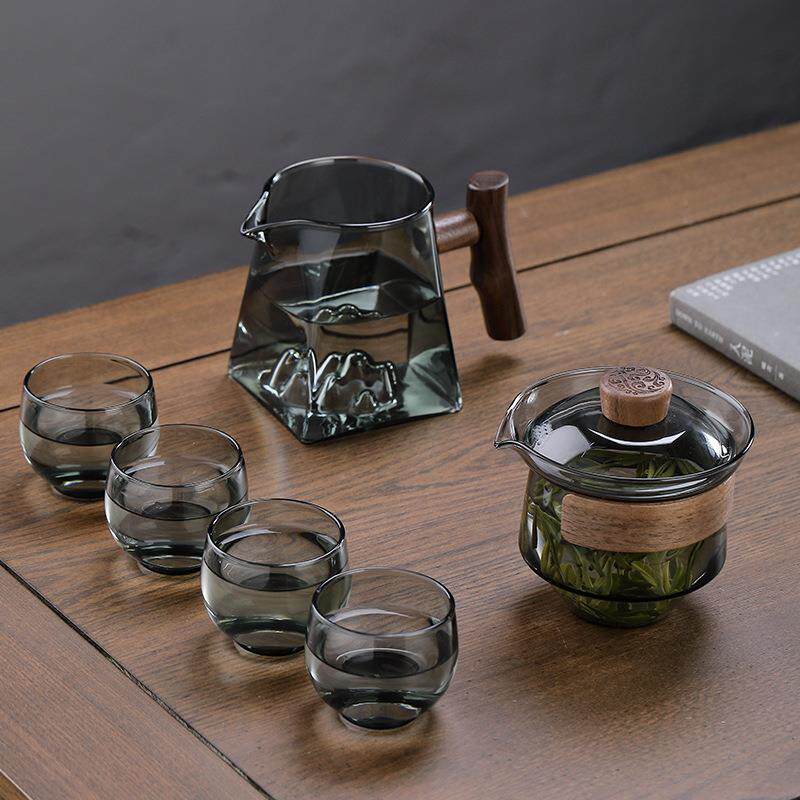 玻璃盖碗茶杯耐热防烫三才盖碗单个泡茶碗大号功夫茶具茶碗带盖