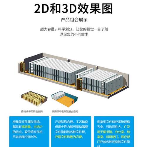 密柜档案室密集架摇式移集动档案房库电手动智900*520*能轨道密集
