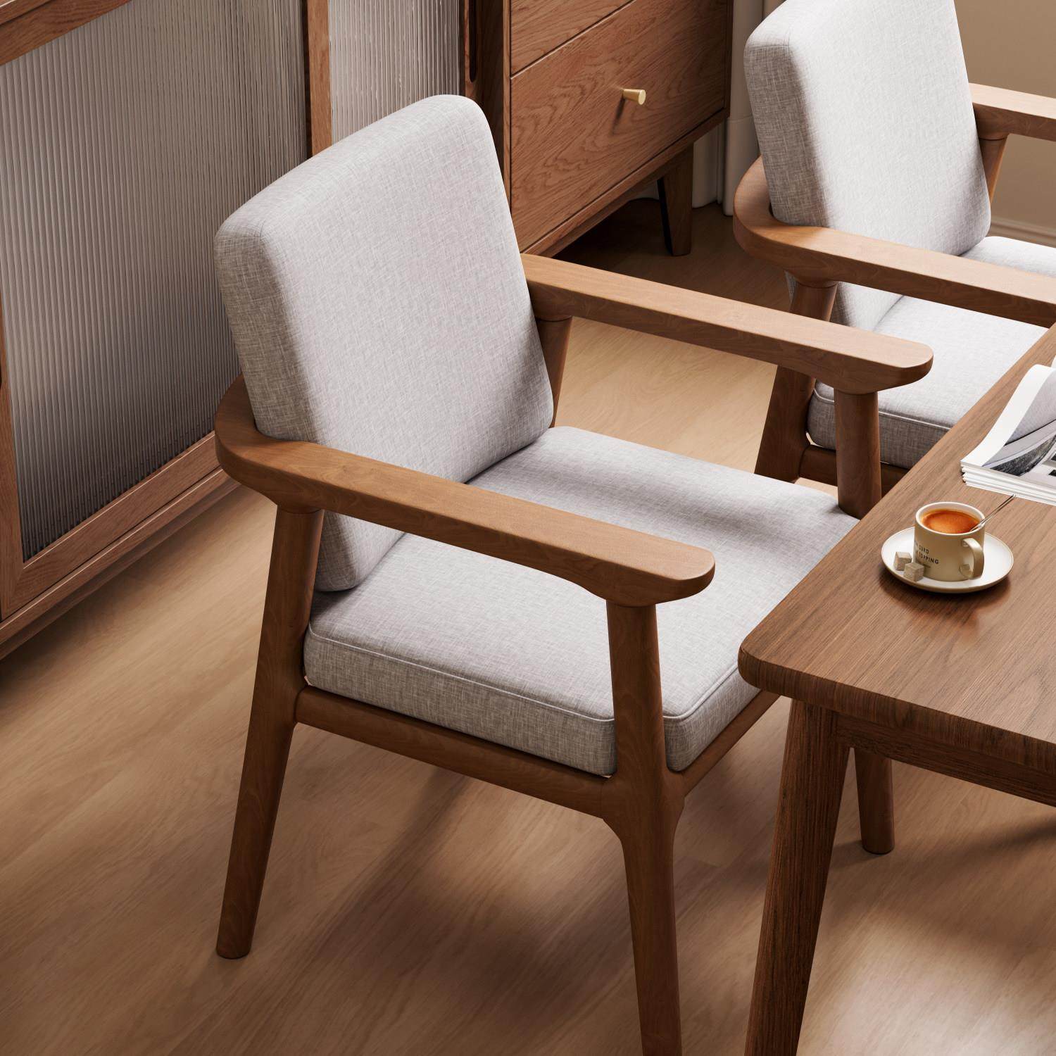 实木椅子家用餐椅扶手靠背椅座椅书房书桌椅胡桃木中式茶椅学士椅,住宅家具,餐椅,淘宝优惠券,粉丝福利购,淘宝优惠卷