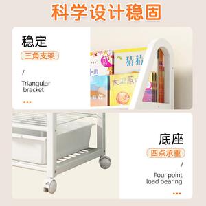 儿童架置物架落书地双乔铁丝本架玩具二合一收纳读架子简绘易阅区