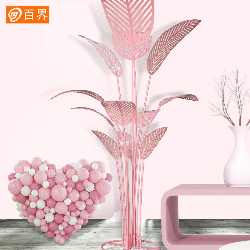 仿植物真铁KKD艺芭蕉叶商场美陈橱区窗置装饰婚礼布摆件景主题道