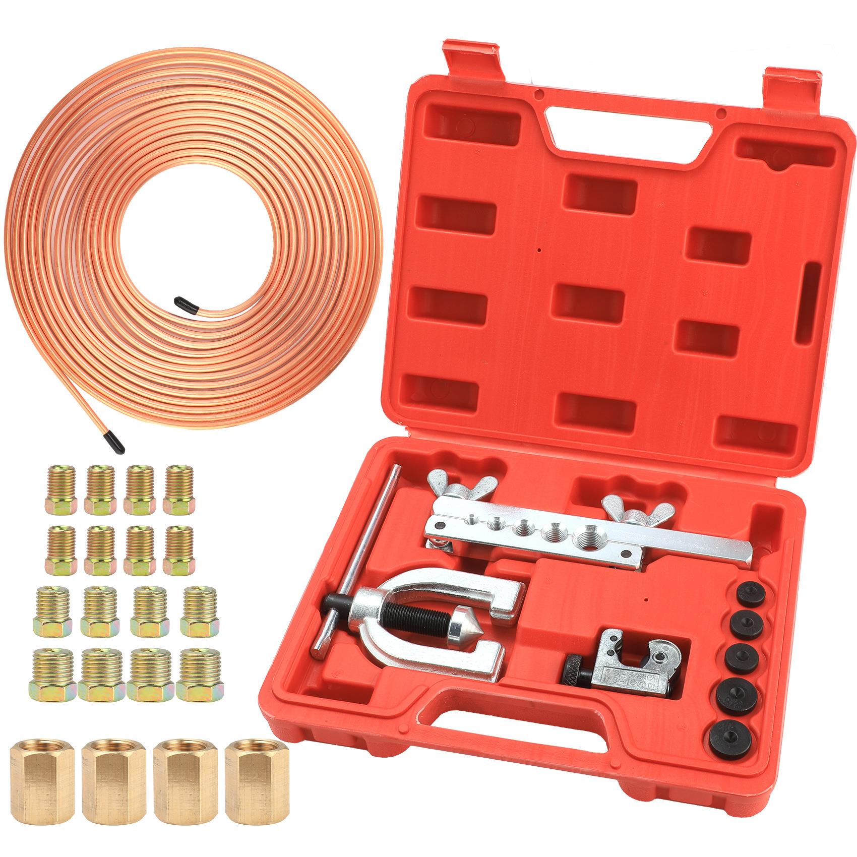 刹车线管带工具套件铜涂层 3/16 刹车线套件带双和单喇叭工具套件
