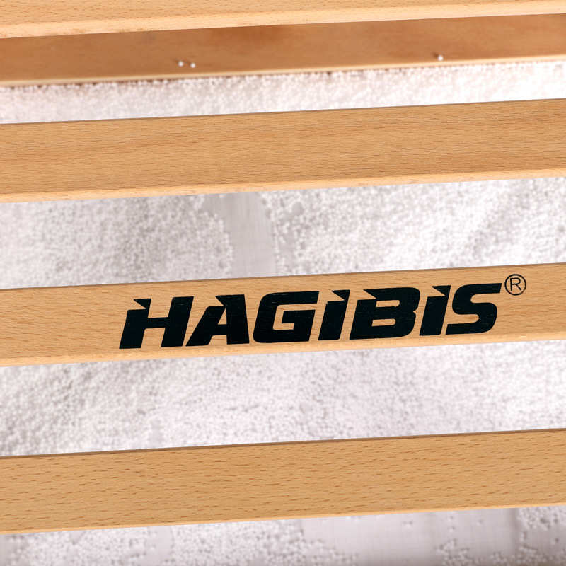 HAGIBIS木制雪撬冰车爬犁木制滑雪板 可折叠带靠背雪场设备爬犁