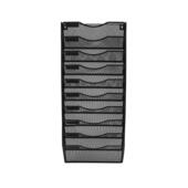 壁挂式 文件架金属多层书架A4文件资料置物架杂志架报刊架斜底10层