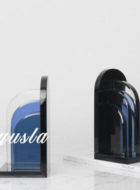 创意书挡书立软装饰品简约样板间办公室书房柜酒柜客厅电视柜摆件