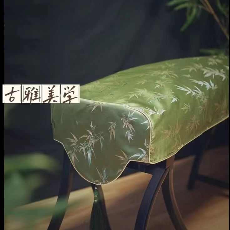 古琴盖布古筝罩新中式竹子古典雅通用琴罩乐器古筝布织锦缎防尘布