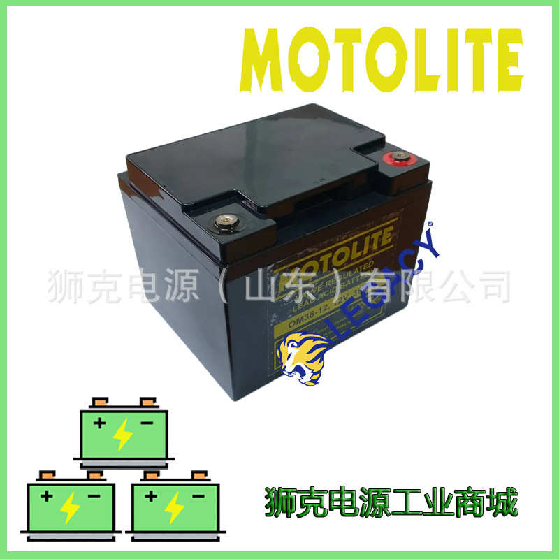 德国屏motolite蓄电池 12直流电瓶om2412v24ah-