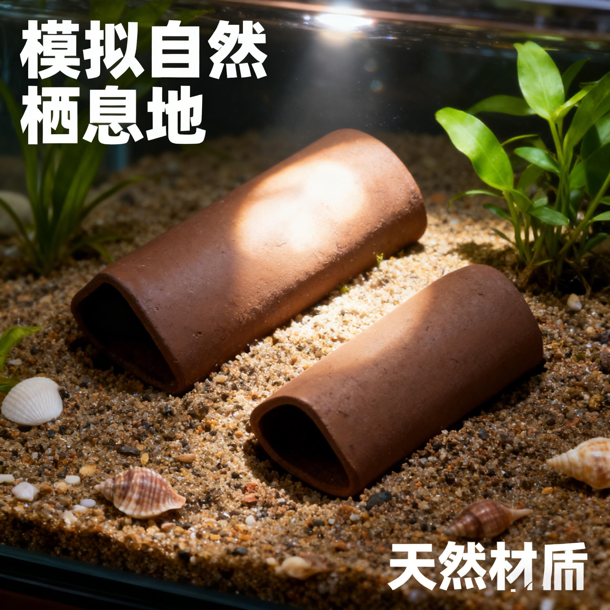 精致小鱼缸造景摆件乌龟躲避屋瓦片晒台爬宠六角恐龙鱼龟缸装饰造