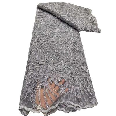 亮片时尚婚纱蕾丝水溶刺绣时装面料绳绣车骨绣珠片平绣花边JX2818