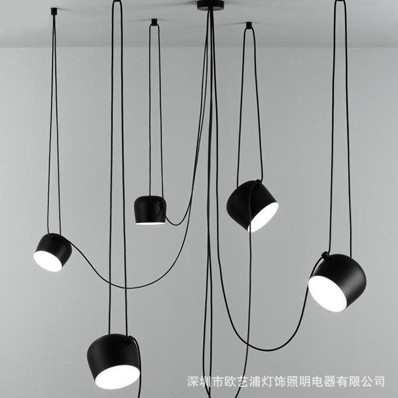 北欧简约时尚创意客厅灯具现代个性餐厅卧室服装店LED悬挂小鼓吊