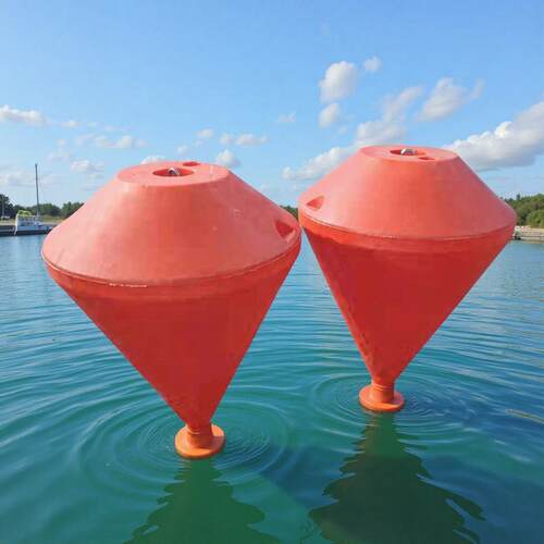 水上塑料浮标航道浮体供应湖泊警示浮标立式不倒翁浮标厂家直销
