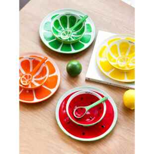 西瓜碗自带硼砂网红碗创意个性做泥材料学生好看ins沙拉水果餐具