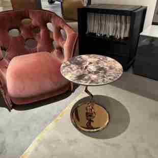 桦崟单人沙发茶几床头 柜 替代小型边几客厅茶台轻奢现代高级感小圆 桌摆件饰品床笠拉车