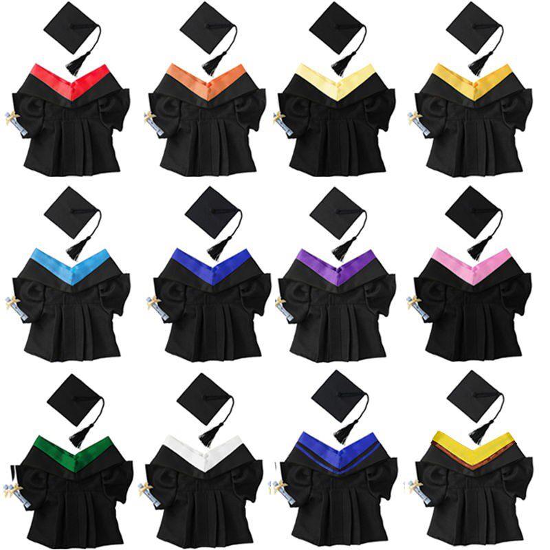 毕业公仔学士服玩偶娃娃衣硕士博士帽小熊港迪贝儿畢業礼物定制
