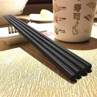 合金磨砂筷子尖头寿司筷商用耐高温消毒家用防霉防滑套装 日式 10双